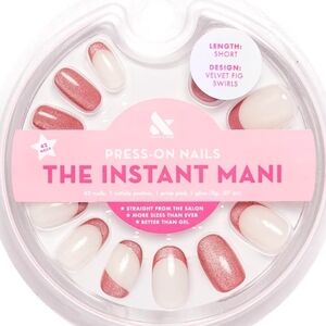 Olive and June Short Press-On Nails The Instant Mani - Velvet Fig Swirls